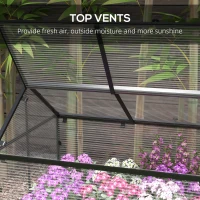 Outsunny 60 x 120cm Raised Garden Bed with Wooden Base - Grey(m-5)