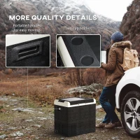 Outsunny 50L Portable Car Refrigerator - Grey and Black(m-7)