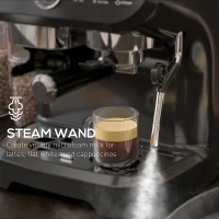 HOMCOM 15 Bar Coffee Machine with Adjustable Grind, Steamer and Accessories, Good Housekeeping Institute Approved, Black(m-5)