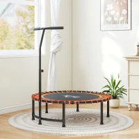 HOMCOM Mini Round Steel Frame Trampoline w/ Adjustable Handle, Orange(m-8)
