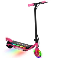 AIYAPLAY Electric Scooter for Kids Aged 6-14 Years, with Colourful Lights, Pink(m-10)
