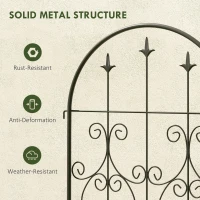 Outsunny Set of 2 Metal Garden Trellis, Decorative Trellis Panels for Climbing Outdoor Plants, Vegetables, Vines, Flowers, 150 x 50 cm, Scrollwork Design(m-7)
