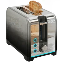 HOMCOM 2 Slice Toaster with 7 Browning Levels, Reheat, Defrost and Cancel Functions(m-10)