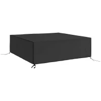 Outsunny Large Patio Garden Furniture Set Cover 600D Oxford Square Waterproof, 230 x 230 x 70 cm, Black(m-1)
