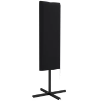 Outsunny Garden Parasol Cover, Outdoor Patio Umbrella Protector Weatherproof Garden Patio with Rod, Zipper for 2-4.6m Parasol, Φ60 x 160cm, Black(m-1)