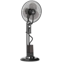 HOMCOM Pedestal Fan with Water Mist Spray, Spray Misting Fan with 70° Oscillation, Tilt Head, 3 Speeds, 3 Modes, Adjustable Mist, 3.2L Water Tank, for Home, 120 cm(m-1)