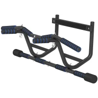SPORTNOW Multi-Grip Doorway Pull Up Bar with Non-Slip Grips, Chin Up Bar with Anti-Fall Slot for Indoor Gym Upper Body Workout(m-11)
