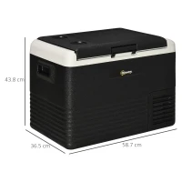 Outsunny 40L Portable Car Refrigerator - Grey and Black(m-3)