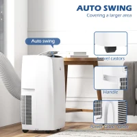 HOMCOM 12,000 BTU Mobile Air Conditioner, Grade A Rated - White(m-8)