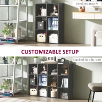 HOMCOM 6-Cube Bookshelf - Black(m-5)