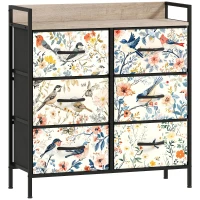 HOMCOM 6-Drawer Chest of Drawers - White(m-1)