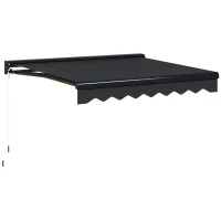 Outsunny 2 x 2.5m Electric Awning, with LED Light Strips - Grey(m-10)