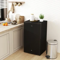HOMCOM 91L Freestanding Under-Counter Fridge with Lock - Black(m-9)