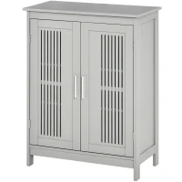 kleankin Modern Bathroom Floor Cabinet - Grey(m-11)