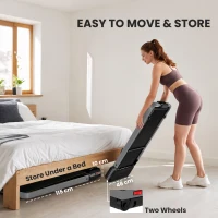 SPORTNOW Folding Walking Treadmill, Under Desk Walking Pad with Incline, Silver Tone(m-8)
