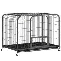 PawHut Heavy Duty Dog Crate,116 x 77 x 88 cm, Large Dog Cage for Small to Large Breeds(m-10)
