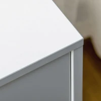HOMCOM Drawer Chest, 3-Drawer Storage Cabinet Unit with Pine Wood Legs for Bedroom, Living Room, 75cmx42cmx75cm, Grey(m-8)