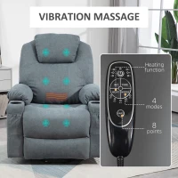 HOMCOM Power Lift Recliner Chair with Pocket Spring, Electric Lift Chair with Wide Backrest, Grey(m-6)