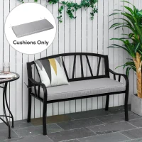Outsunny 2 Seater Garden Bench Cushion -Light Grey(m-2)
