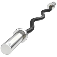 SPORTNOW 4ft Olympic EZ Curl Bar, Barbell Bar for 2" Weight Plates with Non-Slip Hand Grip 120cm(m-1)