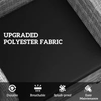 Outsunny Outdoor Seat Cushion Pads for Rattan Furniture, 3 PCs Garden Furniture Cushions, Black(m-5)