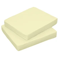 Outsunny 2-Piece Garden Seat and Back Cushion Set, Replacement Cushions for Outdoor Furniture with Seat Cushion and Back Cushion, Cream White(m-11)
