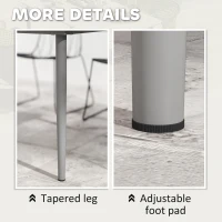 Outsunny Garden Table, Outdoor Dining Table for 6 People, 160 x 90 x 74 cm, with Rust Resistant Metal Frame, WPC Top, for Balcony, Terrace, Dark Grey(m-7)
