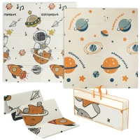 AIYAPLAY Space-Themed Baby Plat Mat Double Sided, Foldable, Water-Resistant for Outdoor/Indoor, 177 x 146 x 1.5cm(m-10)
