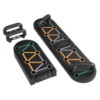 SPORTNOW Foldable Push Push Up Board with Non-Slip Pads, for Chest, Arms, Shoulders, Black(m-11)