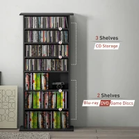 HOMCOM 360 CD Storage Unit - Black(m-8)