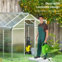 Outsunny 8 x 6ft Aluminium Frame Greenhouse(m-5)