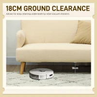 HOMCOM Velvet Feel Fabric 2 Seater Sofa, Small Sofa Loveseat with 21cm Thick Padding and Wood Legs, Cream White(m-6)