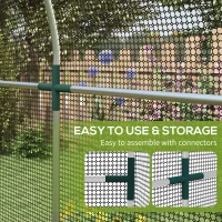 Outsunny Galvanised Steel Fruit Cage, Plant Protection Tent with Zipped Door, 1.2 x 2.4 x 1.9m, Black(m-5)