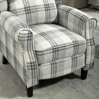 HOMCOM 160° Reclining Armchair, with Footrest - Grey(m-8)
