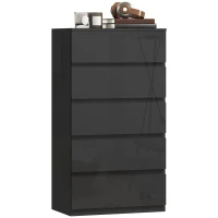 HOMCOM Chest of Drawers, 5-Drawer Storage Cabinets, Modern Dresser, Storage Drawer Unit for Bedroom(m-10)