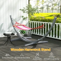 Outsunny 3.25m Wooden Hammock Stand Universal Fit Garden Picnic Camp Accessories, Grey(m-4)