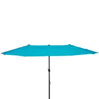 Outsunny 4.6m Double Garden Parasol - Sky Blue(m-11)