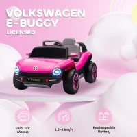 AIYAPLAY Volkswagen Licensed Kids Electric Car with Remote Control for Ages 3-6 Years, Pink(m-4)