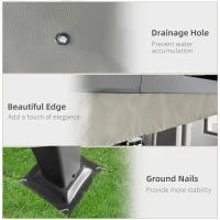 Outsunny 4 x 3(m) Aluminium Pergola with Retractable Roof, Garden Gazebo Canopy Shelter for Outdoor, Patio, Cream White(m-6)
