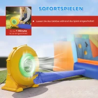 AIYAPLAY 9-in-1 Hüpfburg mit Gebläse Sicherheitsnetz belastbar bis 120kg für 3-8 Jahre 330x290x185 cm Mehrfarbig(m-6)