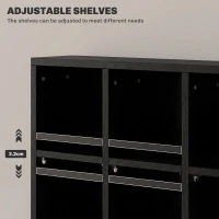 HOMCOM CD Storage Unit with Adjustable Shelves, 89 x 130.5 cm, Black(m-5)