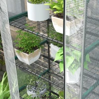 Outsunny 193cm Five Shelf Mini Greenhouse - White(m-9)