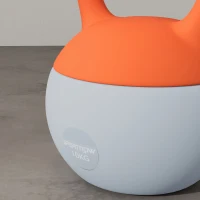 SPORTNOW 10KG Soft Kettlebell, Kettle Bell with Non-Slip Handle for Home Gym, Weight Lifting, Strength Training, Orange/Grey(m-8)