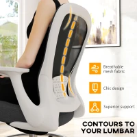 HOMCOM Draughtsman Chair, Mesh Drafting Chair, Ergonomic Office Chair with Flip-up Armrest, Adjustable Foot Ring, Black White(m-7)