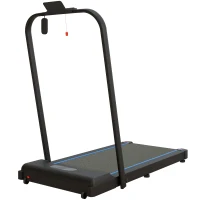 SPORTNOW 2.5HP Walking Pad, 1-6km/h Folding Treadmill with Remote Control and LED Display for Home Gym Office, Blue(m-1)