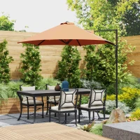 Outsunny 2.5m Rotating Cantilever Parasol - Orange(m-7)