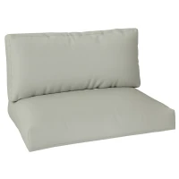 Outsunny Two Piece Seat Pallet and Back Cushions - Light Grey(m-10)