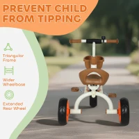 AIYAPLAY Kids Trike, Toddler Tricycle with Front Basket and EVA Wheels for Ages 2-5 Years, Indoor Outdoor for Boys Girls, Orange(m-5)