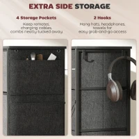 HOMCOM Chest of Eight Fabric Drawers - Charcoal Grey(m-5)