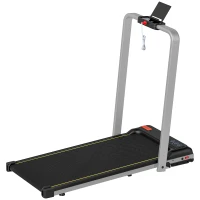SPORTNOW Folding Walking Treadmill, Under Desk Walking Pad with Incline, Silver Tone(m-11)